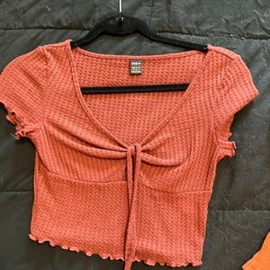Rust Brown Crop Top
